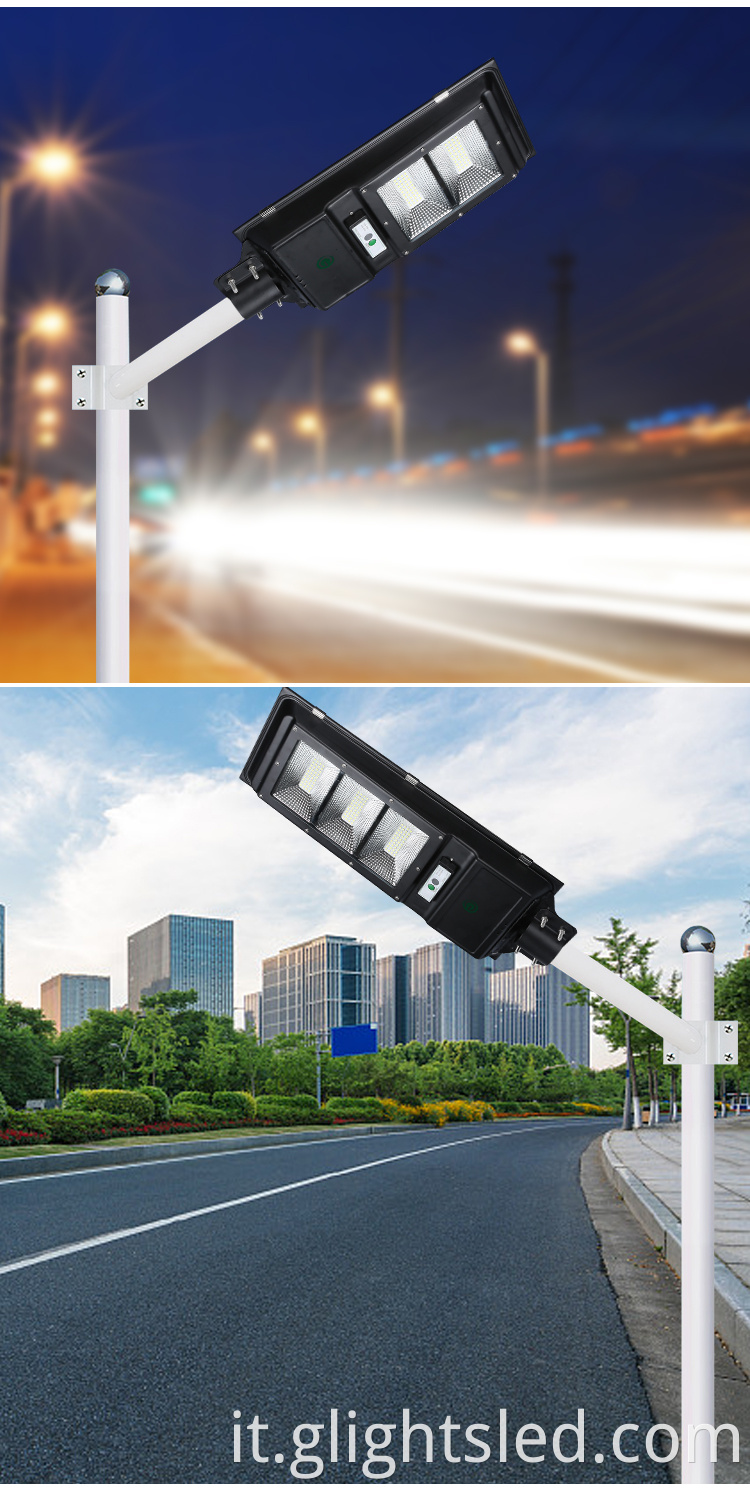 Nuovo design Warm White IP65 Outdoor 40 60 W Integrated All in One LED Solar Street Light